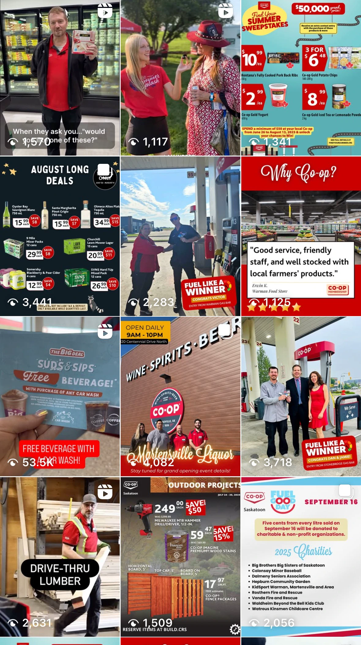 Saskatoon Co-op Instagram feed