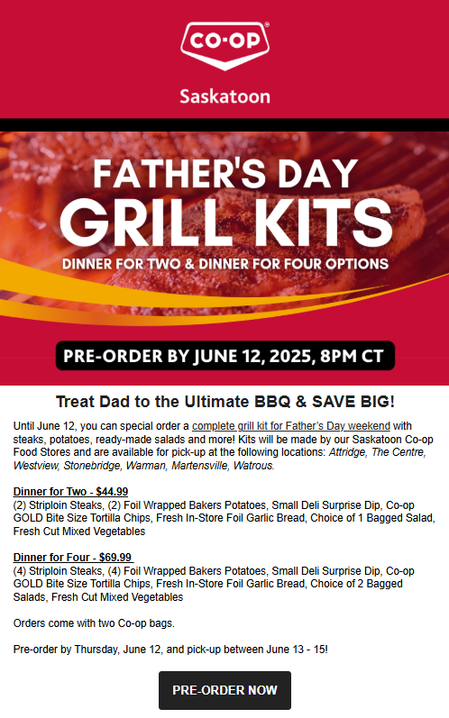 Father’s Day Grill Kits campaign poster