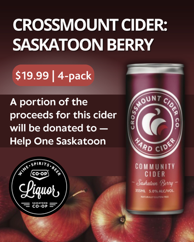 Crossmount Saskatoon Berry Cider promotion