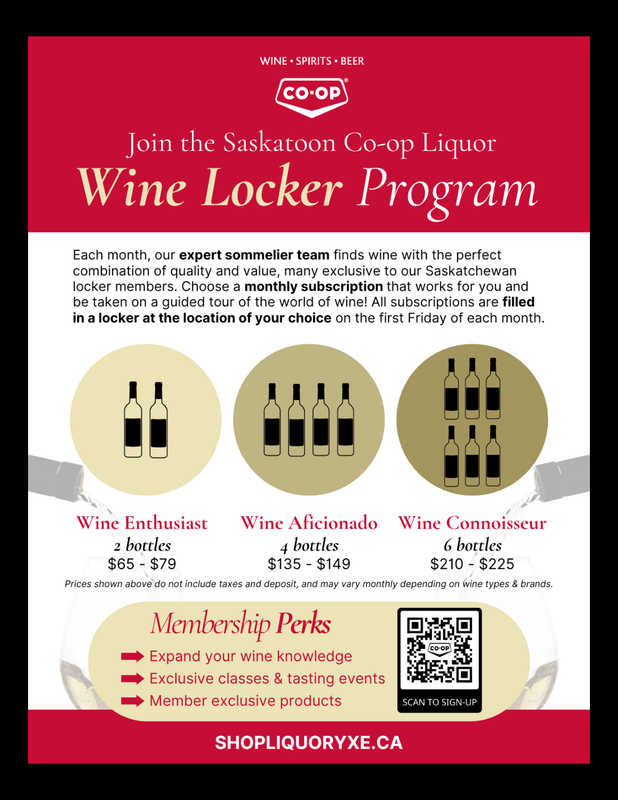 Wine Locker Program flyer