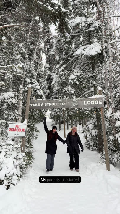 Snowy winter walk video